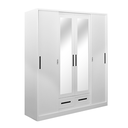 STEEL XR SLIDING WARDROBE 4 DOOR WHITE