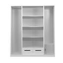 STEEL XR SLIDING WARDROBE 4 DOOR WHITE