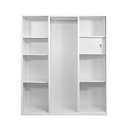 STEEL HBW 112 SLIDING WARDROBE 3 DOOR WHITE