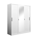 STEEL HBW 112 SLIDING WARDROBE 3 DOOR WHITE