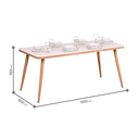 MARBLE DINING SET C17-753+ 6 CHAIRS BEIGE