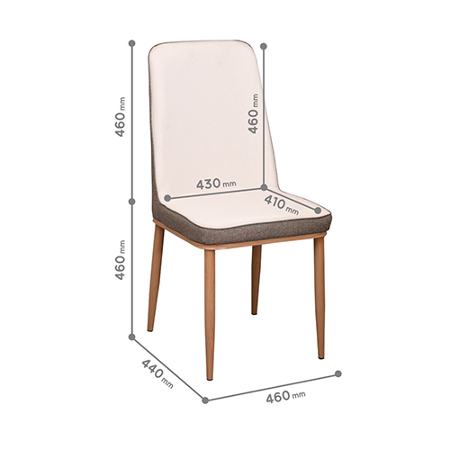 MARBLE DINING SET C17-753+ 6 CHAIRS BEIGE