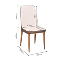 MARBLE DINING SET C17-753+ 6 CHAIRS BEIGE