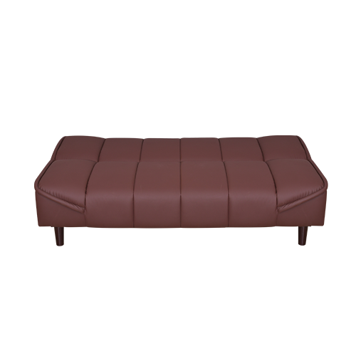 SOFA BED LONDON LTHR 23 BROWN