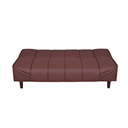 SOFA BED LONDON LTHR 23 BROWN