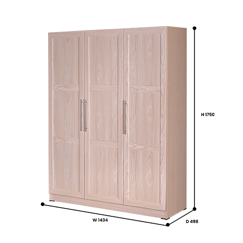 WARDROBE LOTUS THREE DOORS NATURAL