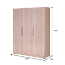 WARDROBE LOTUS THREE DOORS NATURAL