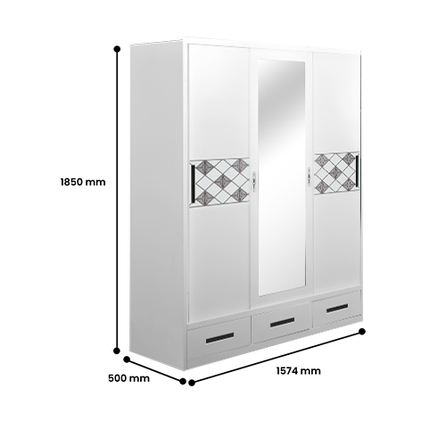 STEEL HBW 106 SLIDING WARDROBE 3 DOOR PRINTING 2