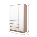 WARDROBE GARVIN THREE DOORS NATURAL