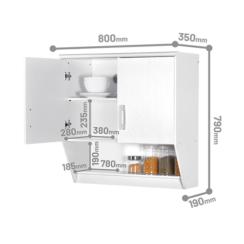 KITCHEN SET ATAS 2 PINTU LUNA PUTIH