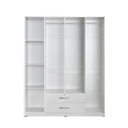 WARDROBE 4 DOORS WHITE