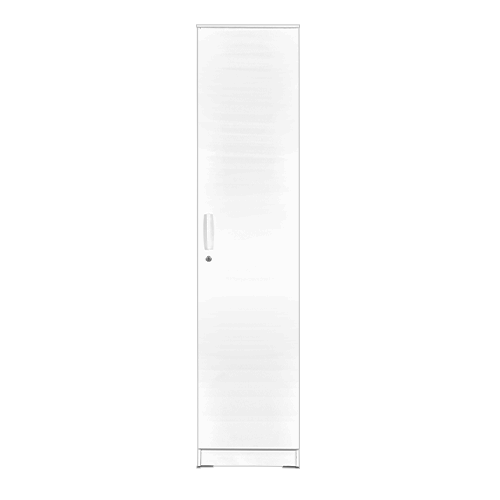 WARDROBE DOMINIC 1 DOOR WITH 4 RACK WHITE