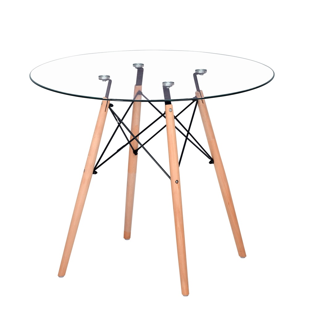 GLASS DINING TABLE DIA 80
