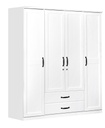 WARDROBE LAVENDER 4 DOORS WHITE