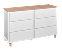 AKSEL CHEST 6 DRAWER WHITE