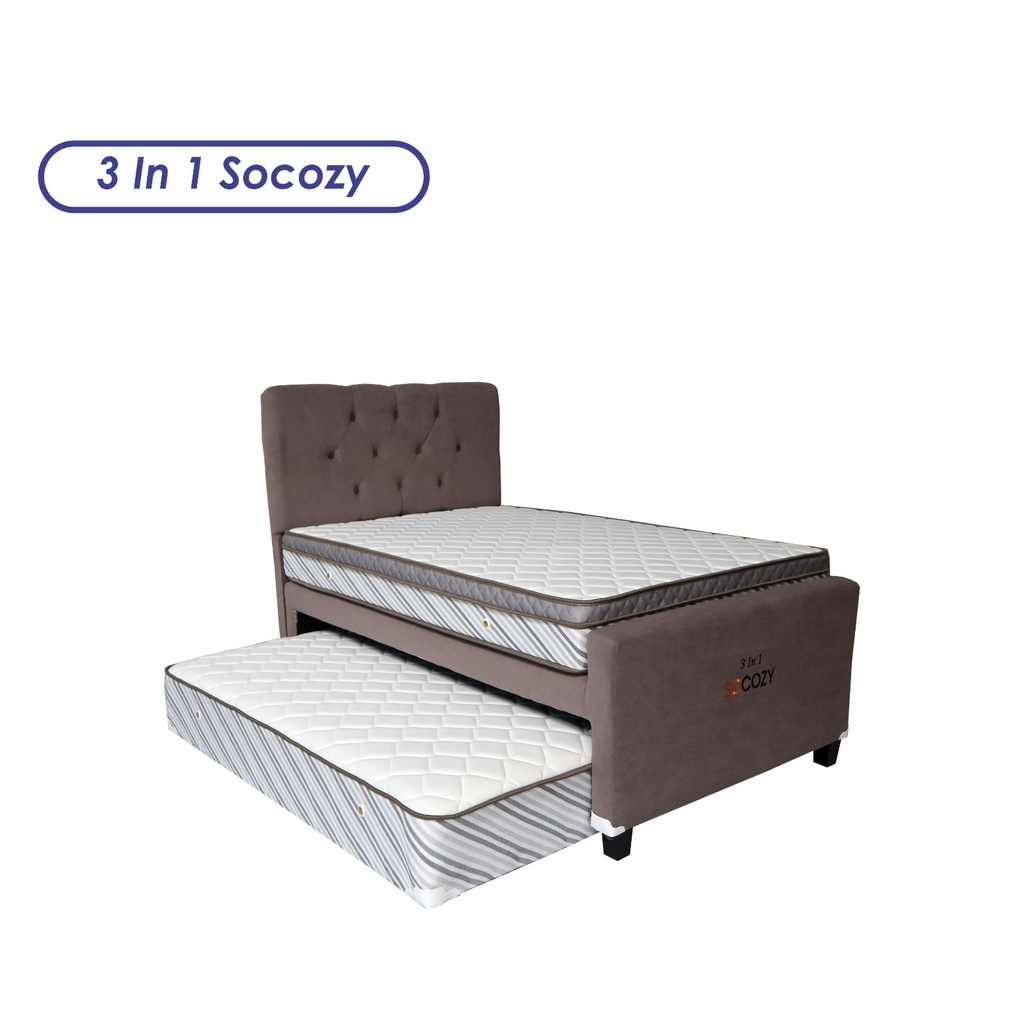 SPRINGBED 3 IN 1 SOCOZY UK 120X200 TAUPE
