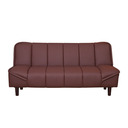 SOFA BED LONDON LTHR 23 BROWN