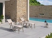 FOOT STOOL POOL BENCH WHITE