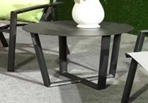 ROUND COFFEE TABLE POOL BENCH GREY