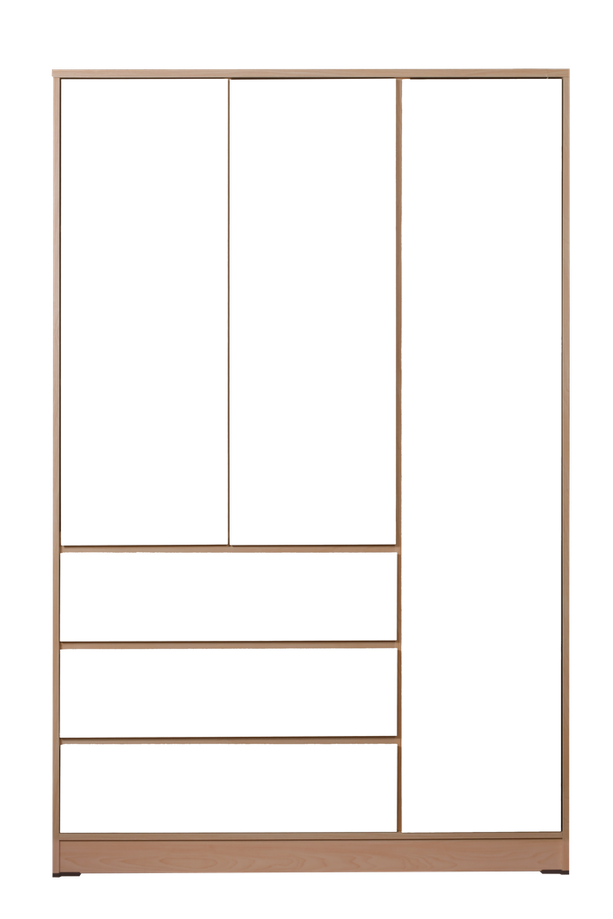WARDROBE GARVIN THREE DOORS NATURAL