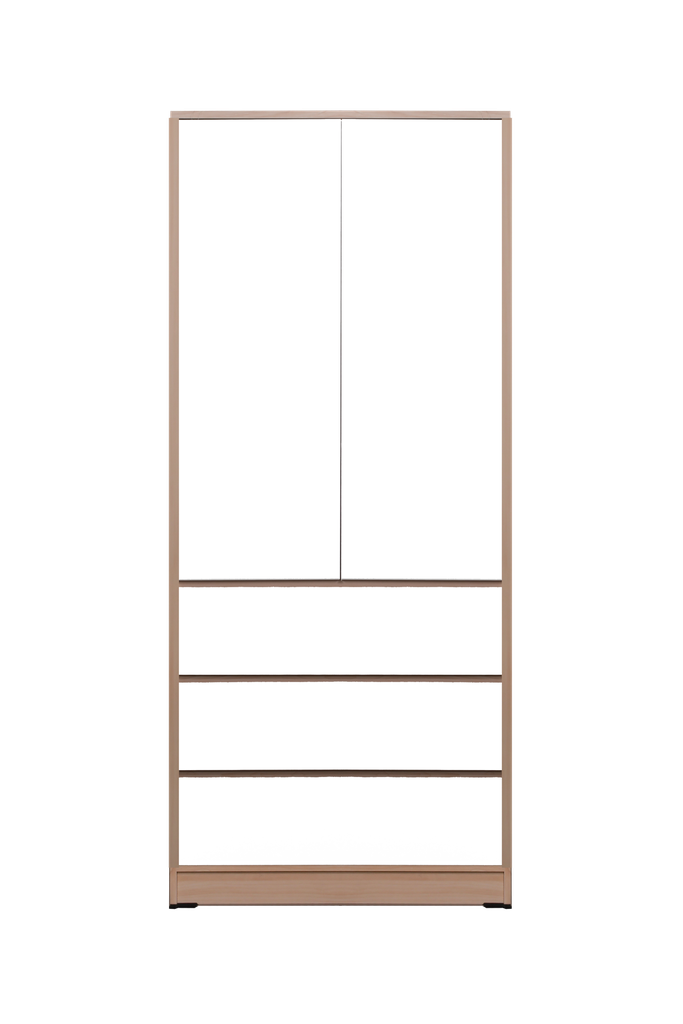 WARDROBE GARVIN TWO DOORS NATURAL