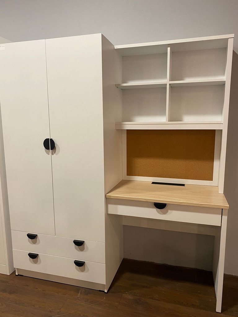 WARDROBE STUDY DESK WYNN 002 WHITE
