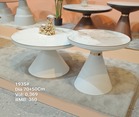 COFFEE TABLE 1935# DIA 70CM +50CM WHITE