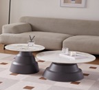 COFFEE TABLE AY 09C DIA 70 DIA 50 WHITE GREY