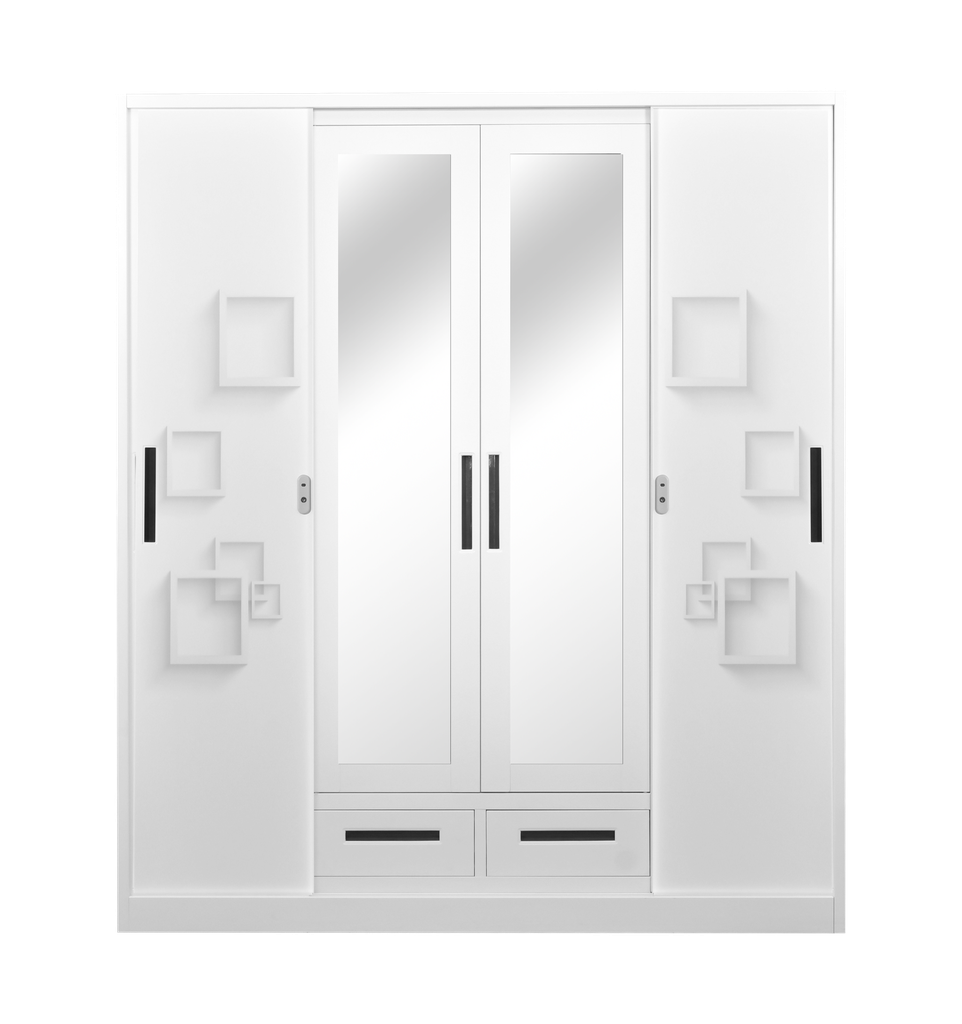 STEEL XR SLIDING WARDROBE 4 DOOR PRINTING 1