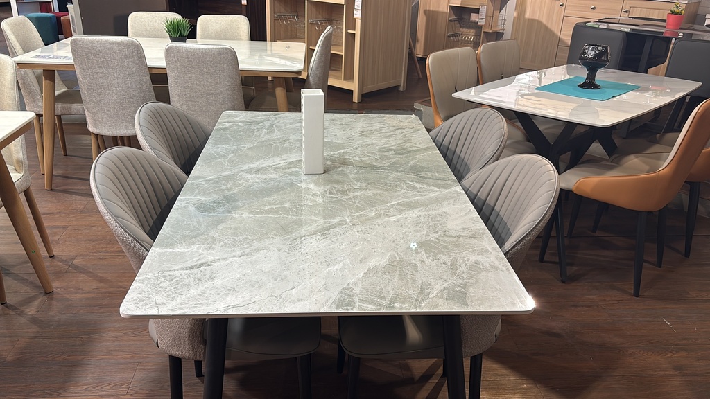 DINING SET C19 + DC1345 GREY 140*80