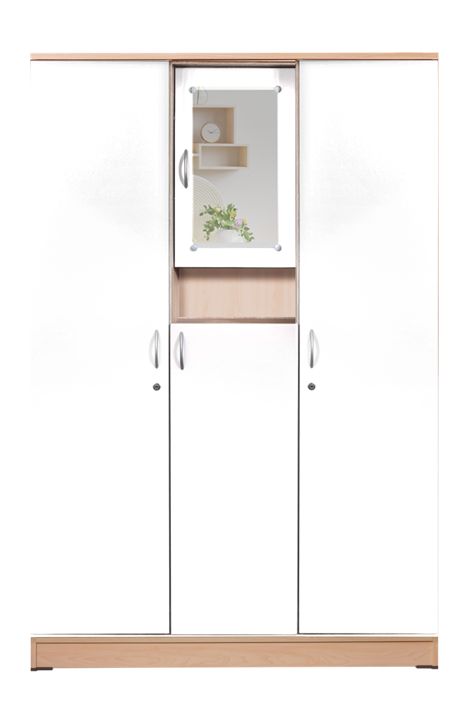 LEMARI PAKAIAN 3 PINTU CRM NATURAL