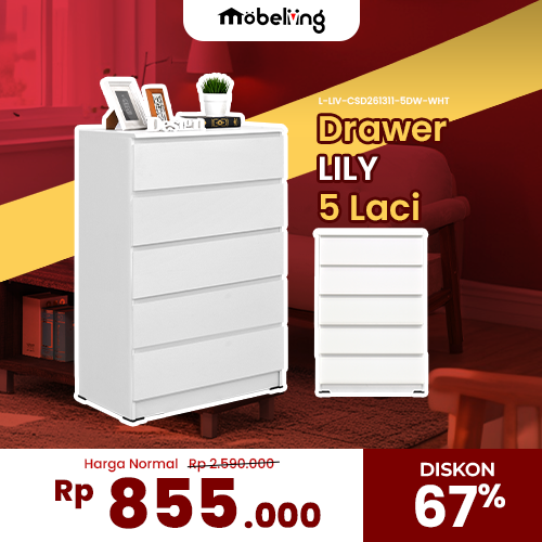 LILY 5 DRAWERS SNOOZE WHITE