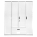 WARDROBE LAVENDER 4 DOORS WHITE