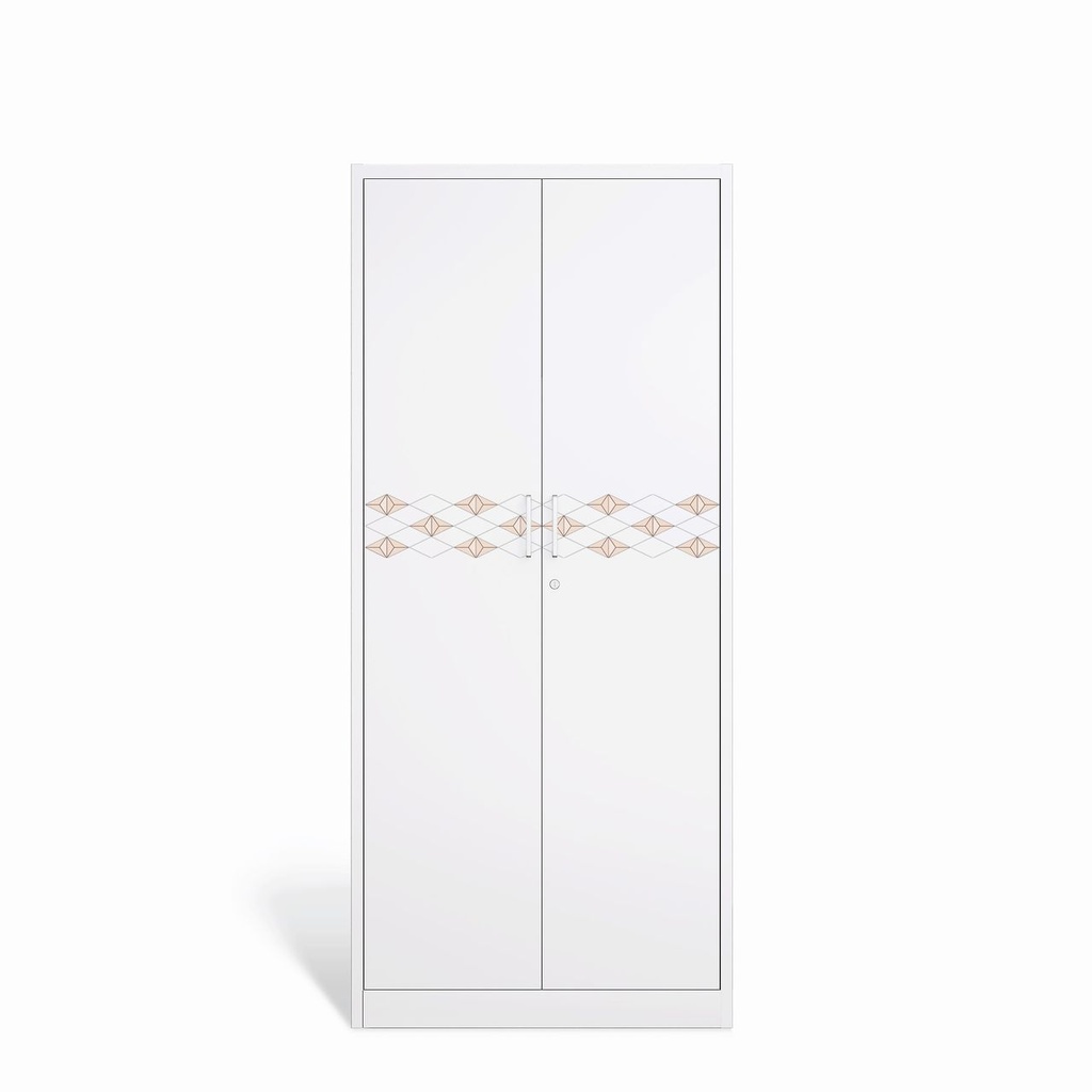  STEEL WARDROBE 2D 8850 WHITE PRINTED