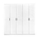 WARDROBE LAVENDER 5 DOORS WHITE
