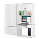 WARDROBE STUDY DESK WHITE