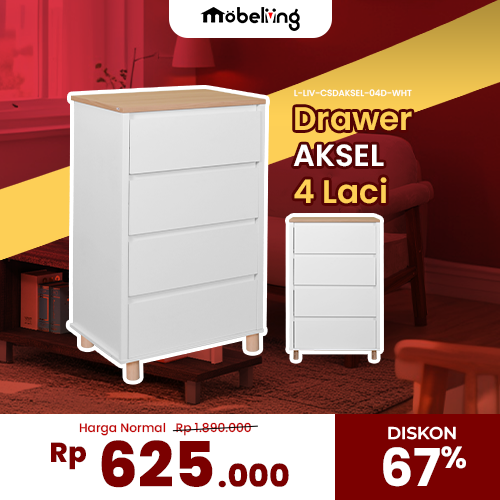 AKSEL CHEST 4 DRAWER WHITE