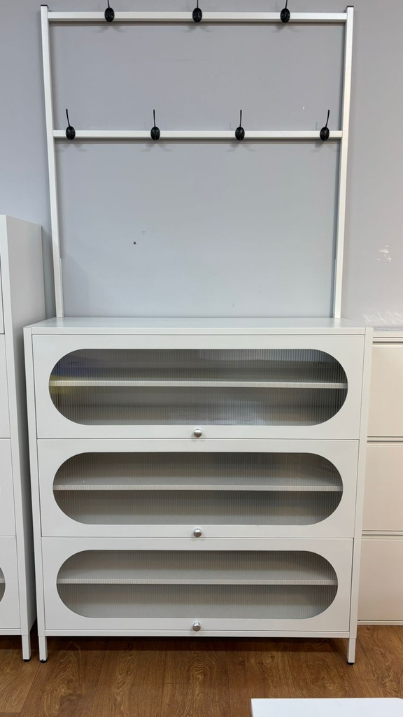 SHOE CABINET WITH CLOTHES HANGER NFH-HBMSC101 WHITE