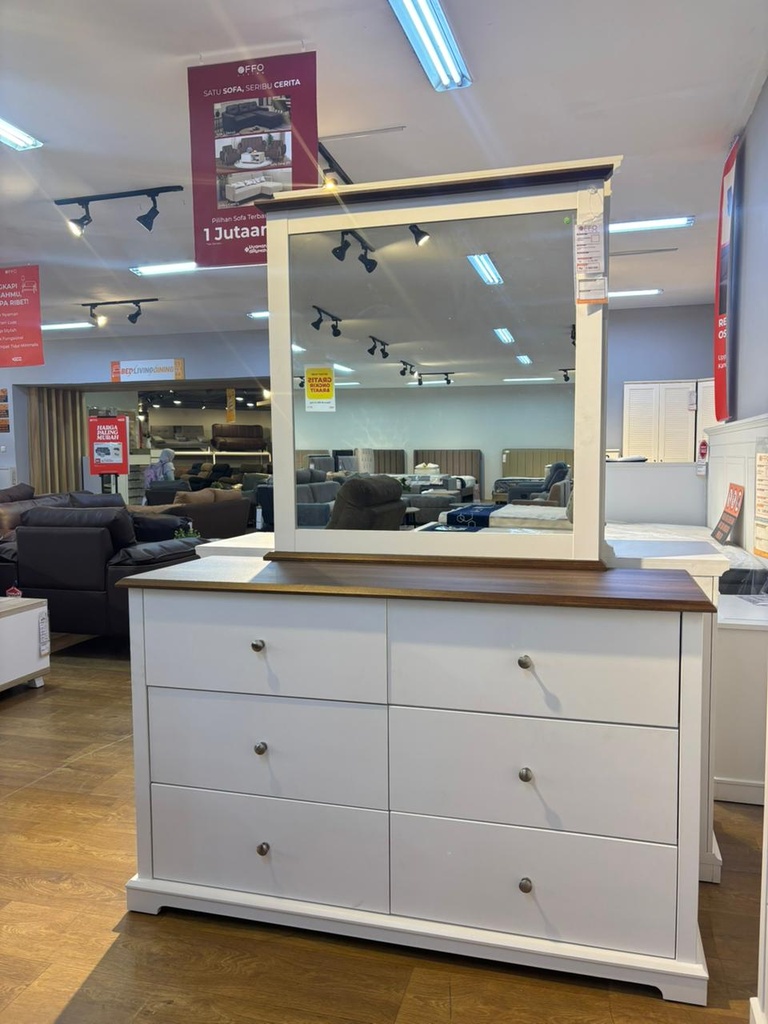 FLORENCE DRESSER WITH MIRROR WHITE