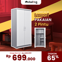 LEMARI PAKAIAN 2 PINTU 261117 GREY