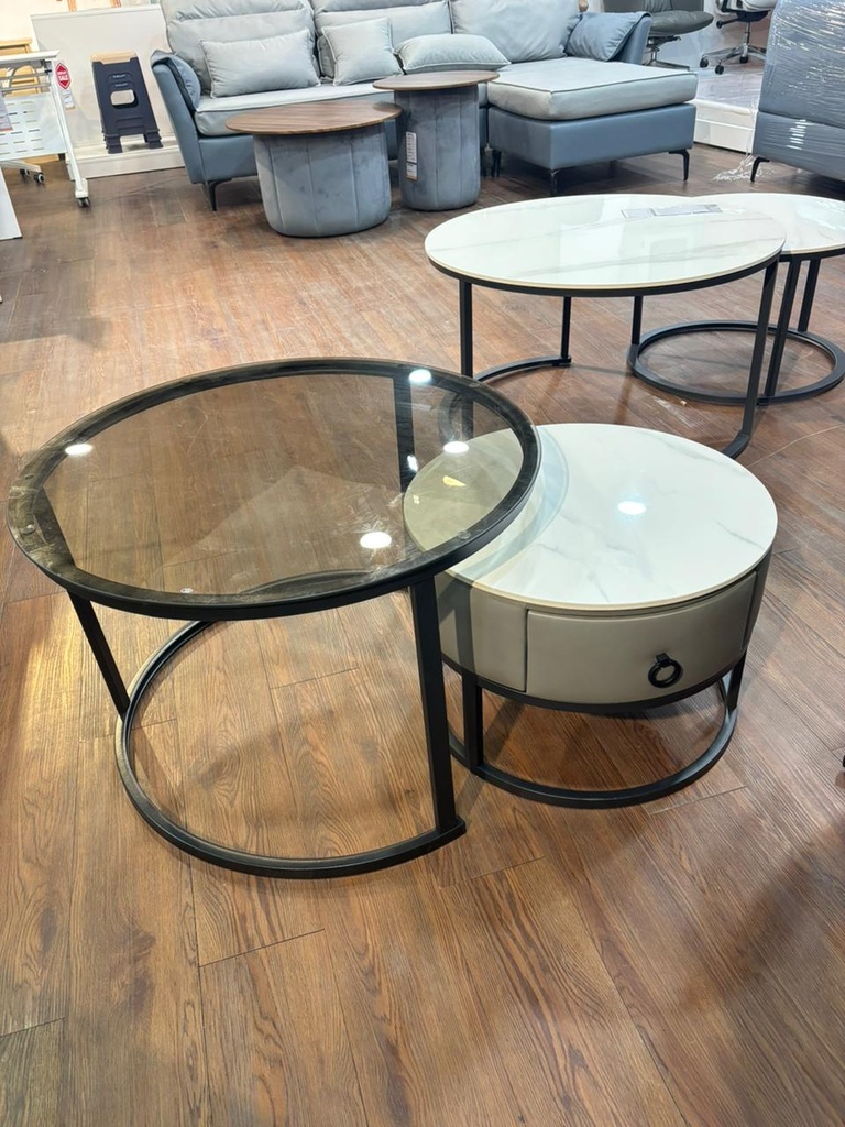 COFFEE TABLE ROXIE DIA70+DIA50CM GREY