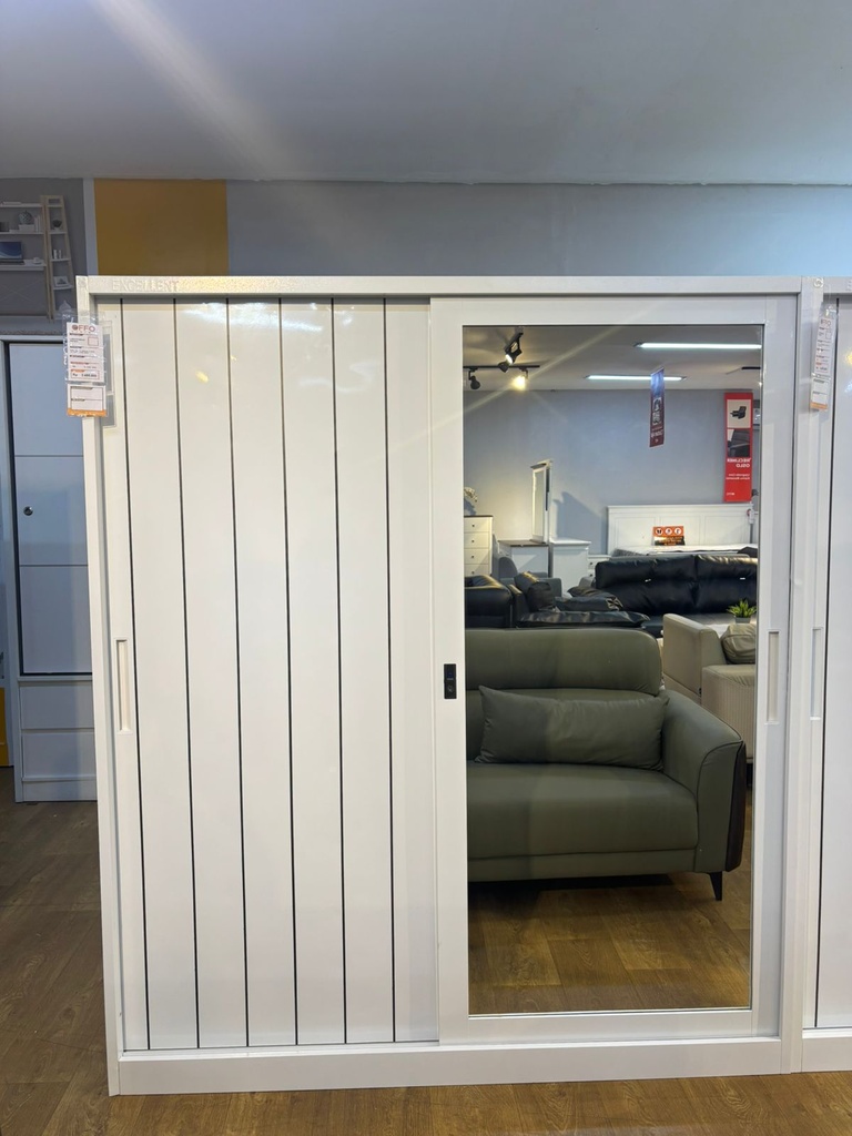 WARDROBE SLIDING 2 DOORS 120 SL DIXON WHITE