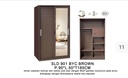 STEEL SLIDING WARDROBE JALUSI 2 DOORS 901 BYC BROWN
