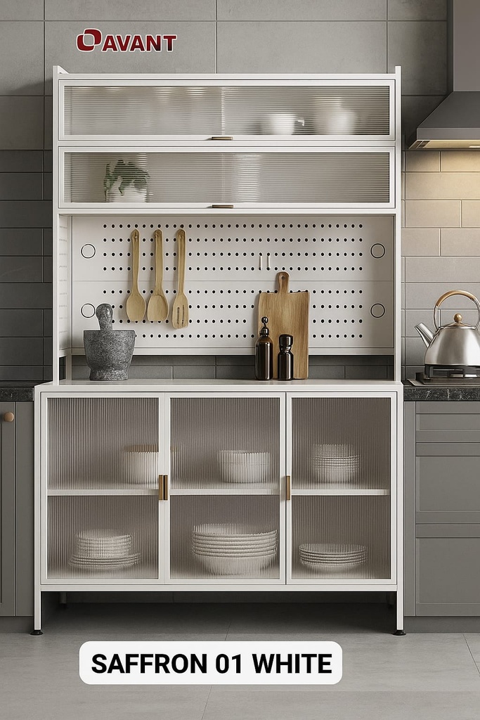 STEEL KITCHEN SET SAFFRON 01 WHITE