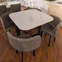 DINING SET DT1009 90*90CM WHITE