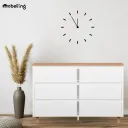 AKSEL CHEST 6 DRAWER WHITE