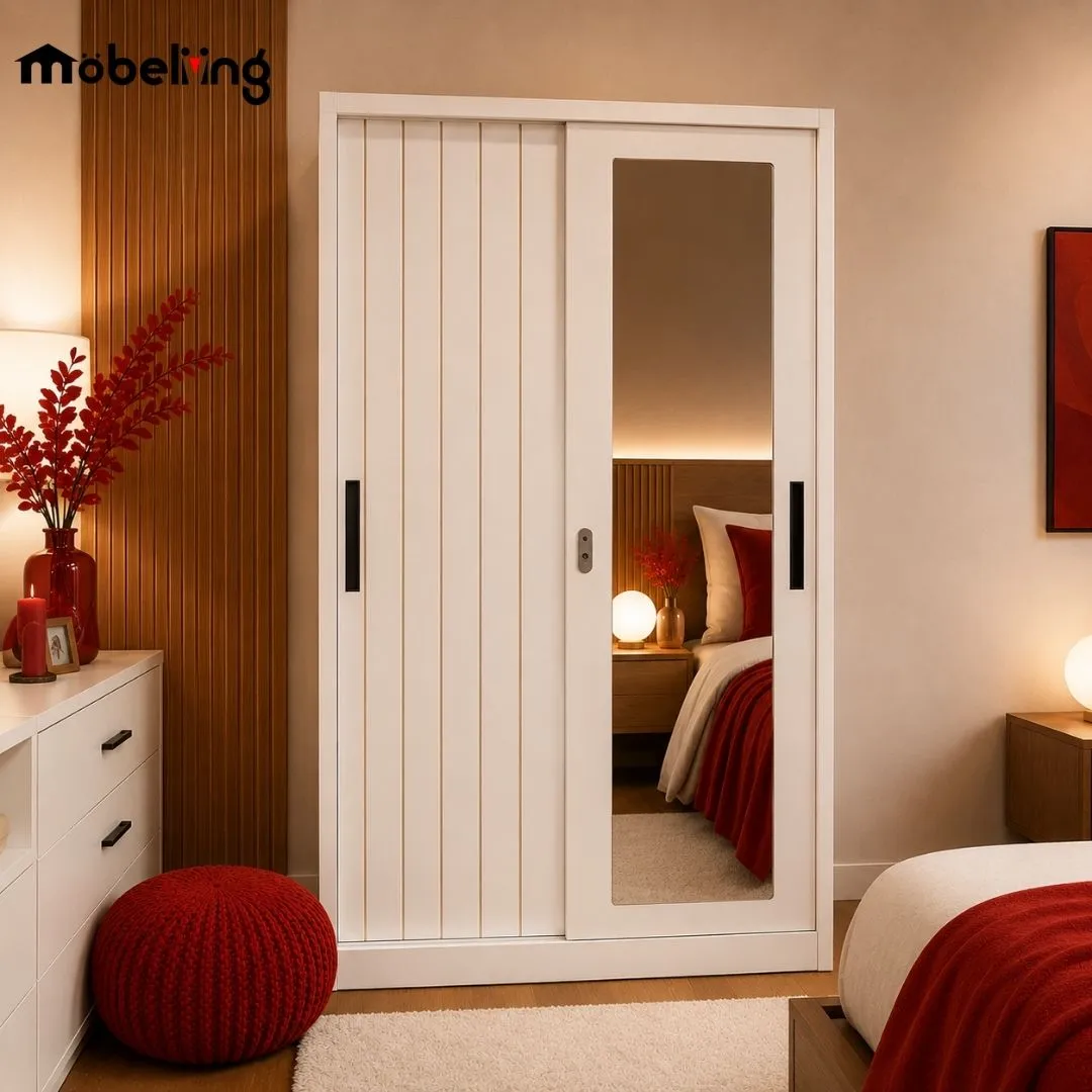 STEEL HBW 105 SLIDING WARDROBE 2 DOOR PRINTING 3