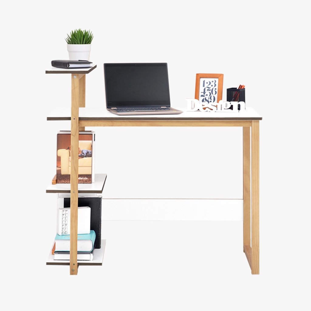 MEJA TULIS DENGAN RAK BUKU