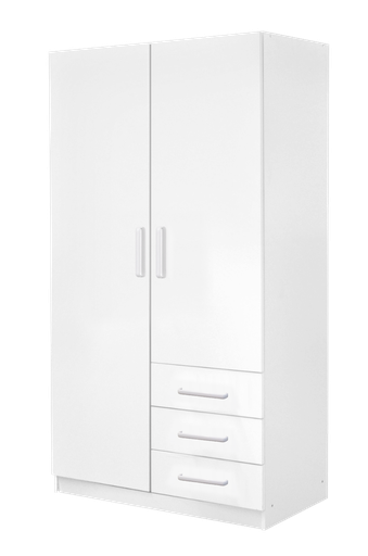 [WRD-LILY-2D-WHT] WARDROBE LILY TWO DOORS WHITE
