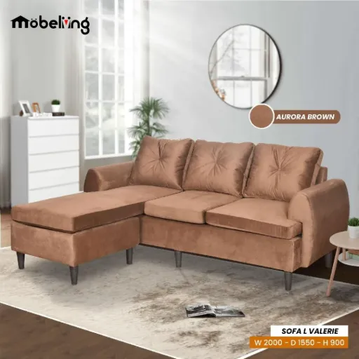 SOFA L VALERIE (AURORA BROWN)